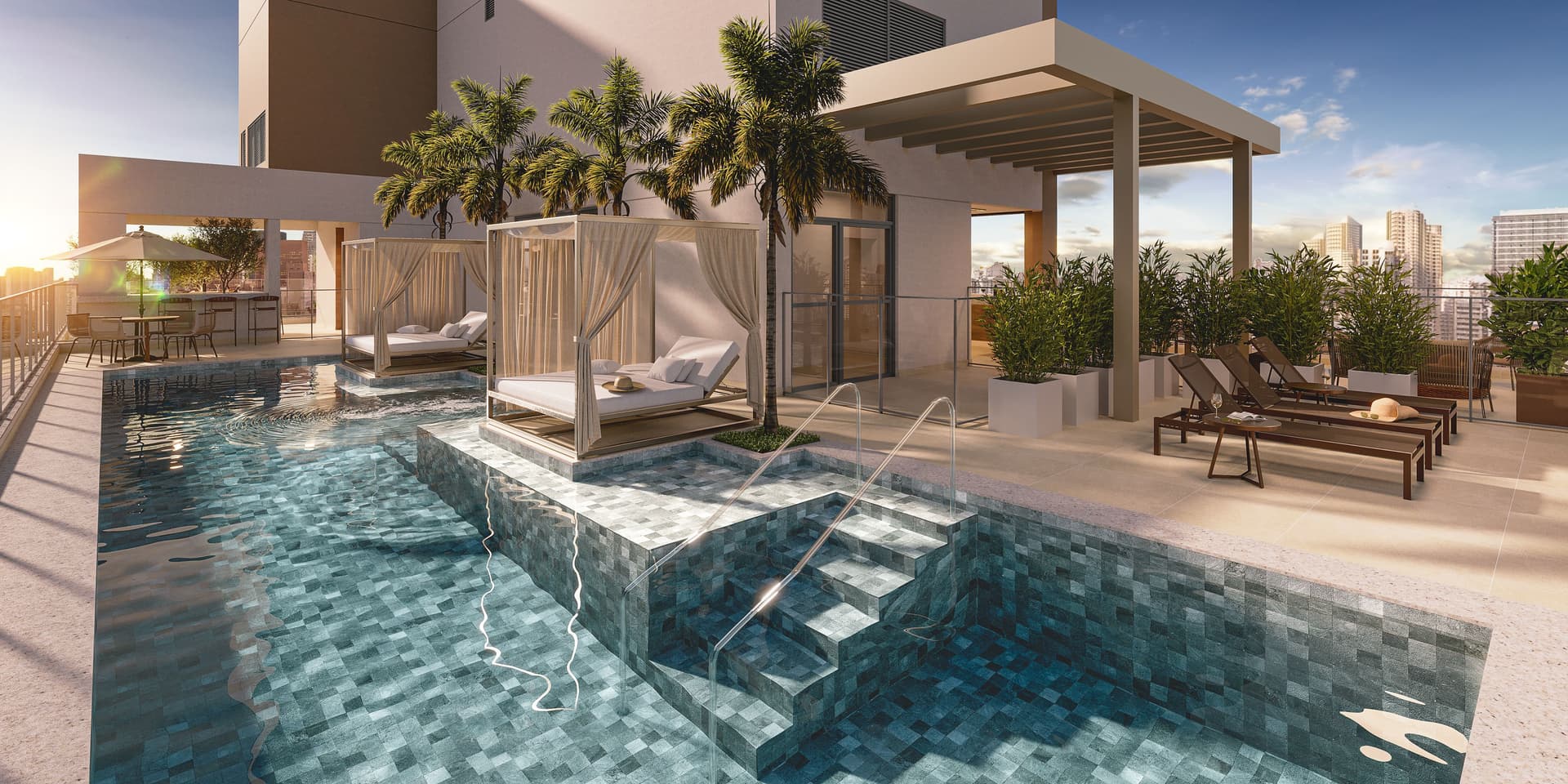 Piscina no Rooftop