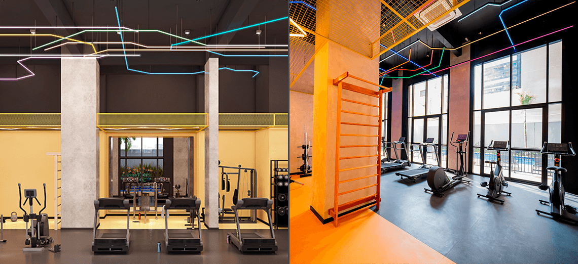Perspectiva X Realidade da academia do Today Pinheiros