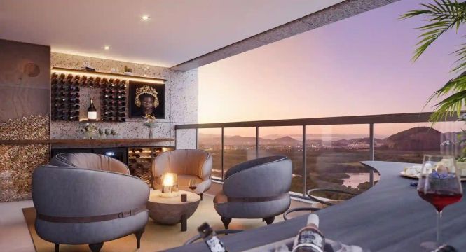 Apartamento com varanda gourmet